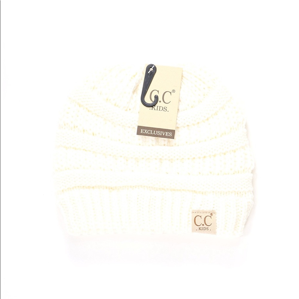 Girls White Crane Clothing Beanie